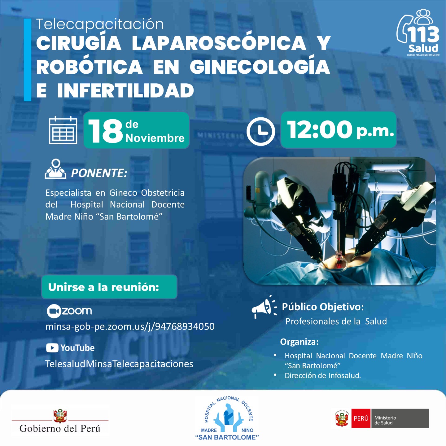 “CIRUGÍA LAPAROSCÓPICA Y ROBÓTICA EN GINECOLOGÍA E INFERTILIDAD”
