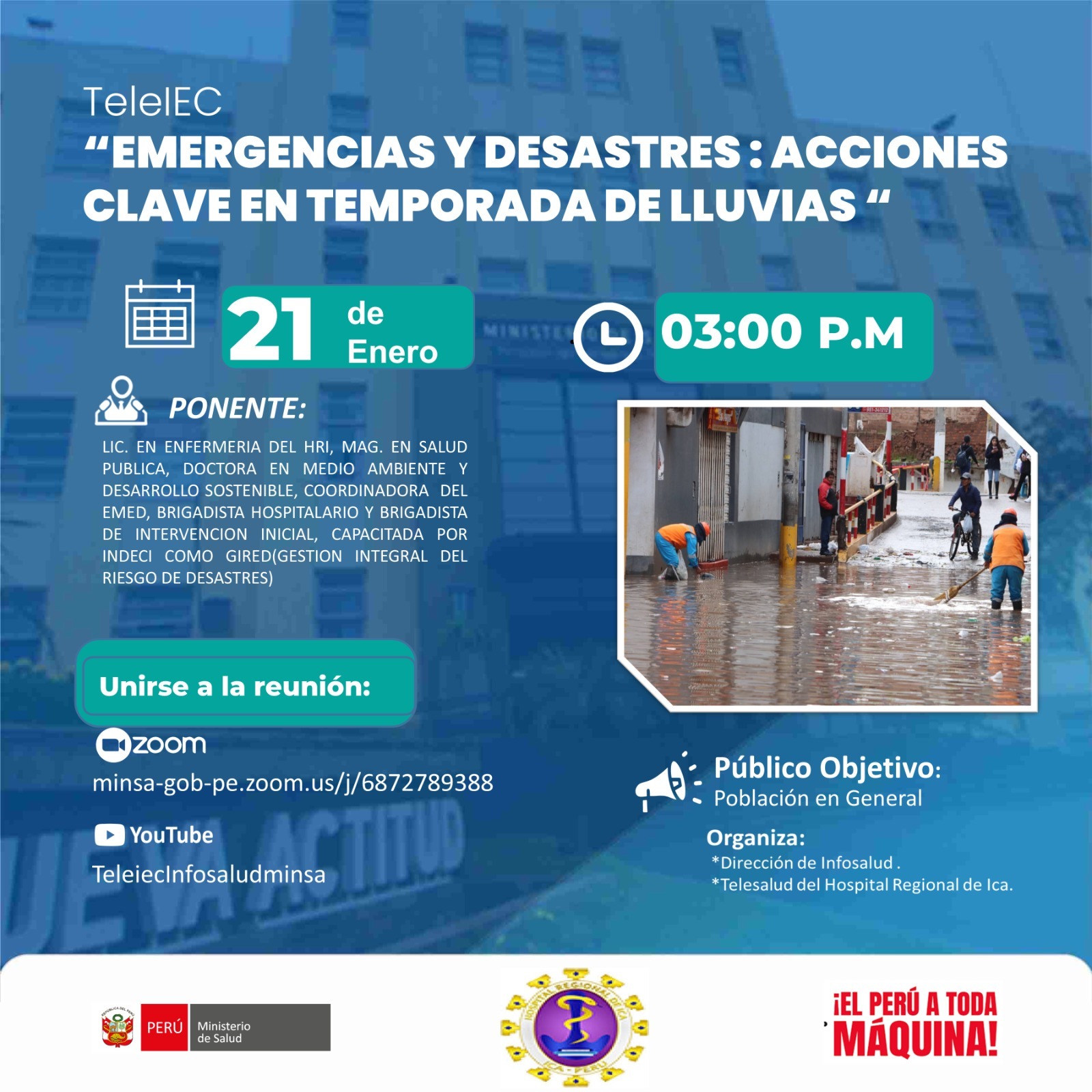 "EMERGENCIAS Y DESASTRES: ACCIONES CLAVE EN TEMPORADA DE LLUVIAS "